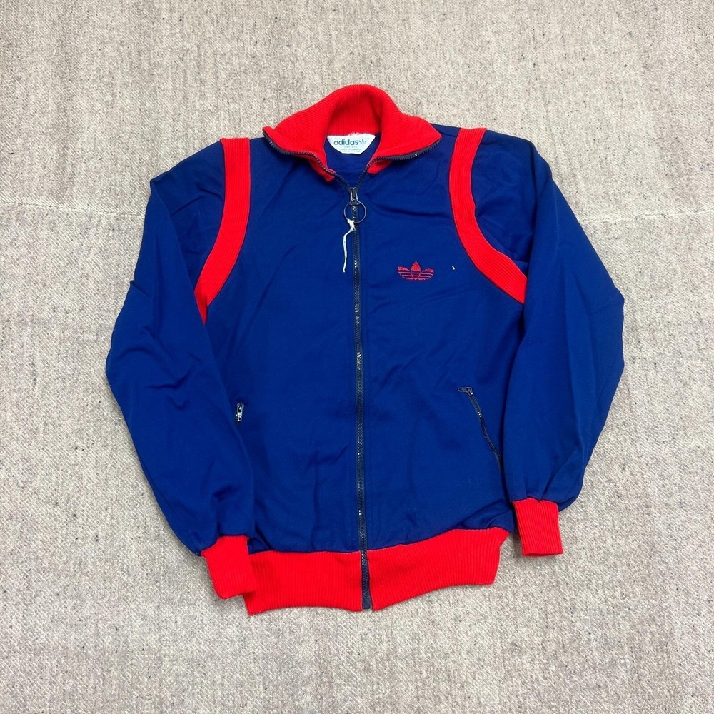 Vintage Adidas Track‎ Jacket Mens Medium Blue 1990s Full Zip